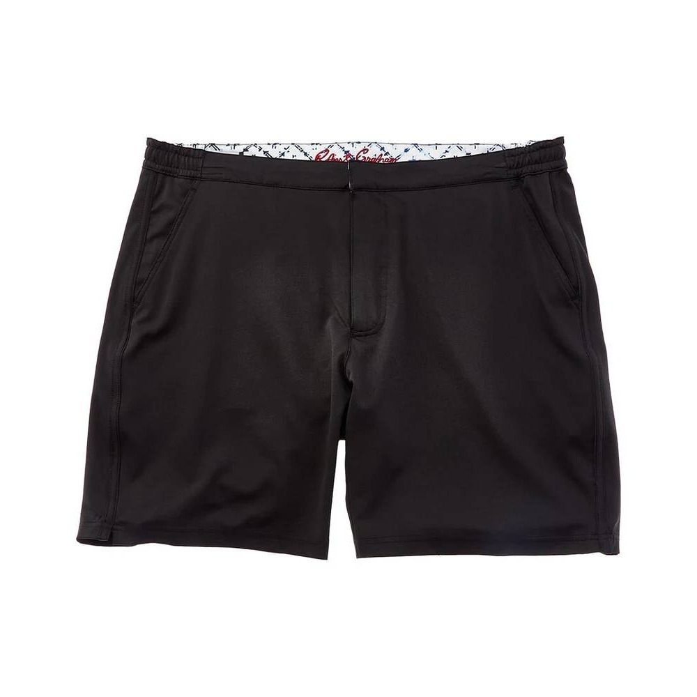 Robert Graham Mens Performance Hybrid Shorts Jet Black Stretch 2XL NMT Luxury